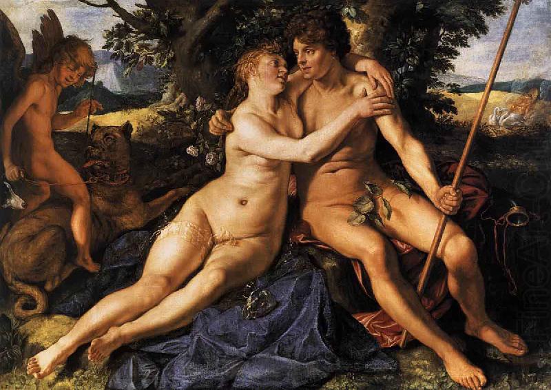 Venus and Adonis, Hendrick Goltzius